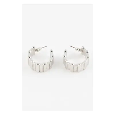 DEFACTO Women's Silver Hoop Earrings