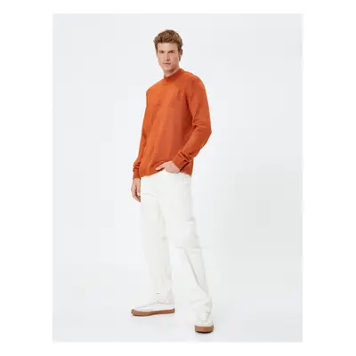 Koton Basic Knitwear Sweater Half Turtleneck Slim Cut