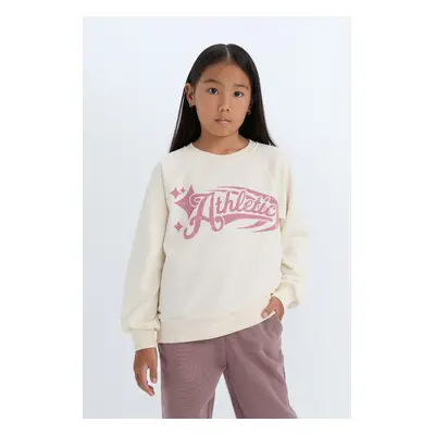 DEFACTO Girl Relax Fit Crew Neck Printed Sweatshirt