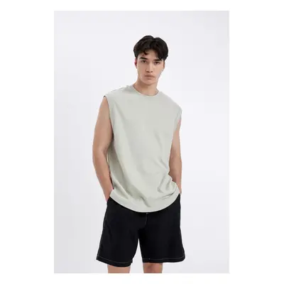 DEFACTO Boxy Fit Printed Crew Neck Undershirt