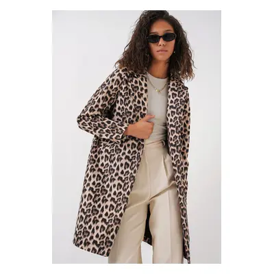 Bigdart Patterned Cashmere Coat - C. Brown