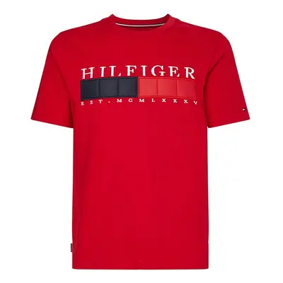 Tommy Hilfiger T-shirt - MIX MEDIA BAR TEE red