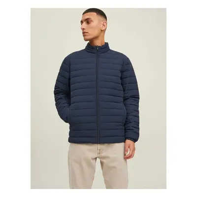 Tmavě modrá prošívaná bunda Jack & Jones Puffer - Pánské