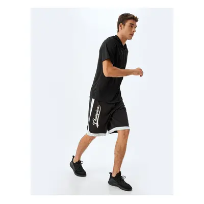 Koton Sports T-Shirt Hooded Lace Up Short Sleeve