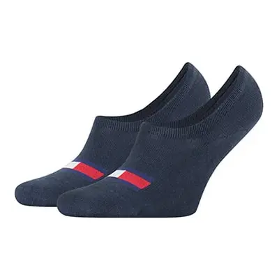 Tommy Hilfiger Socks - TH FOOTIE HIGH CUT 2P FLAG blue