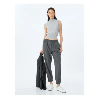 Koton Tie Waist Jogger Pants with Pockets