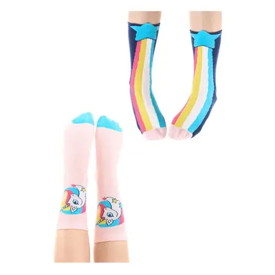 Denokids Rainbow Star Unicorn Girl's 2-Piece Socks Set