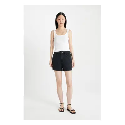 DEFACTO Mom Fit High Waist Skinny Jean Shorts