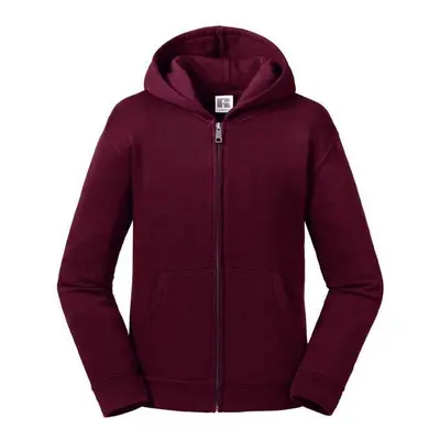 Burgundy children's sweatshirt with hood and zipper Authentic Russell