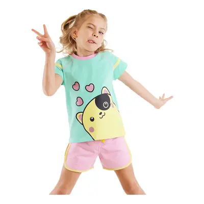 Denokids Heart Girl's Summer T-shirt Shorts Set