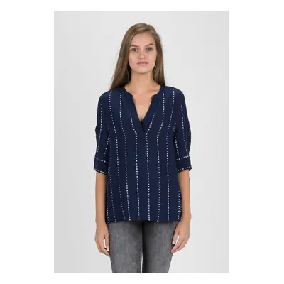 Tommy Hilfiger Blouse - FALLEEN BLOUSE 3/4 SLV dark blue