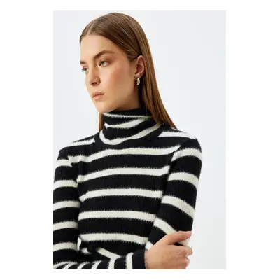 Koton White Striped Women's Sweater