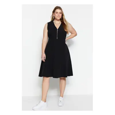 Trendyol Curve Black Woven Dress