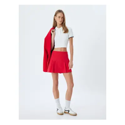 Koton Pleated Mini Short Skirt