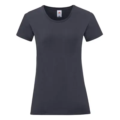 Navy blue Iconic women's t-shirt in combed cotton Fruit of the Loom