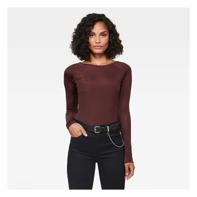 G-STAR Body - Melam boat slim body l\s burgundy