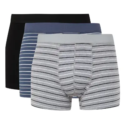 DEFACTO Men's Striped 3-Pack Boxer