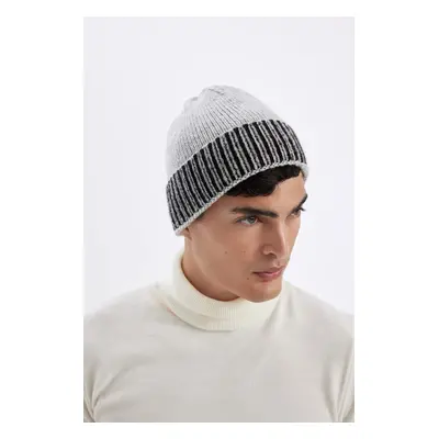 DEFACTO Men's Color Block Beanie