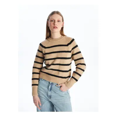 LC Waikiki Crew Neck Striped Long Sleeve Women's Knitwear Sweater