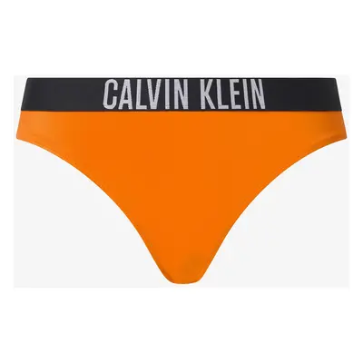 Oranžový dámský spodní díl plavek Calvin Klein - Dámské