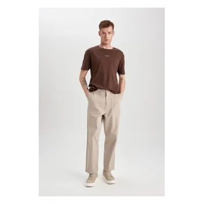 DEFACTO Gabardine Trousers Baggy Fit Pocket Straight Leg