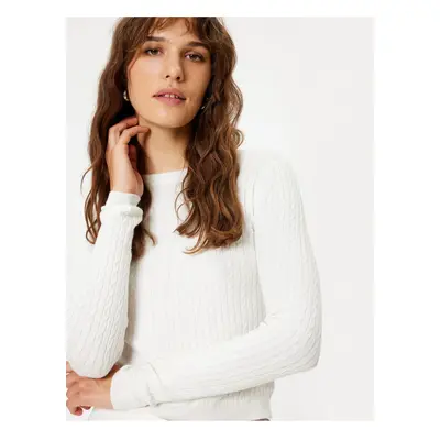 Koton Crew Neck Long Sleeve Hair Knit Patterned Knitwear Sweater