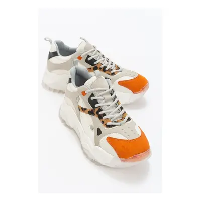 LuviShoes Lecce Orange Patterned Women's Sports Shoes