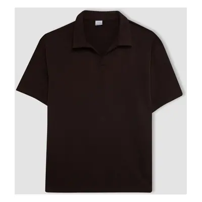 DEFACTO Relax Fit Basic Plain Short Sleeve Polo Shirt