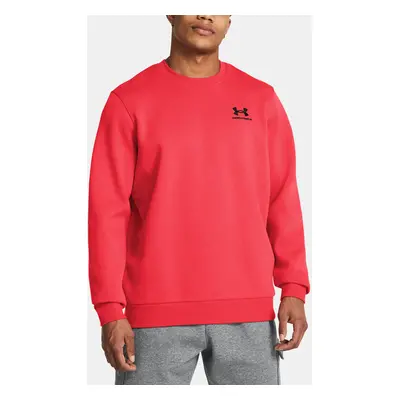 Pánská mikina Under Armour UA Icon Fleece Crew-RED - Pánské