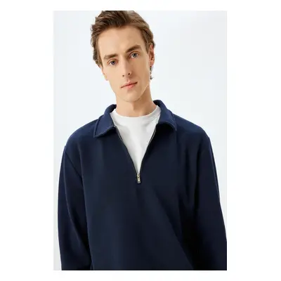 Koton Navy Blue Men's Sweatshirt