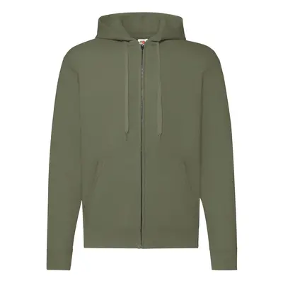 Olive Zippered Hoodie Classic Fruit of the Loom