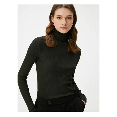 Koton Turtleneck Sweater Basic Ribbed