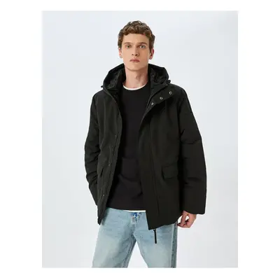 Koton Zippered Slim Fit Hooded Jacket