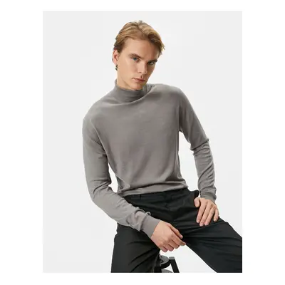 Koton Turtleneck Sweater Knitwear Basic Long Sleeve Viscose Blended