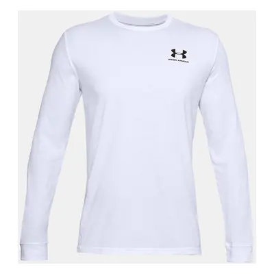 Under Armour Tričko UA SPORTSTYLE LEFT CHEST LS-WHT - Pánské