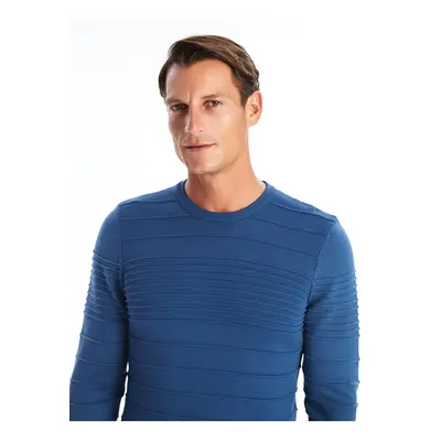 LC Waikiki Crew Neck Long Sleeve Striped Men's Knitwear Sweater - W4gj42z8