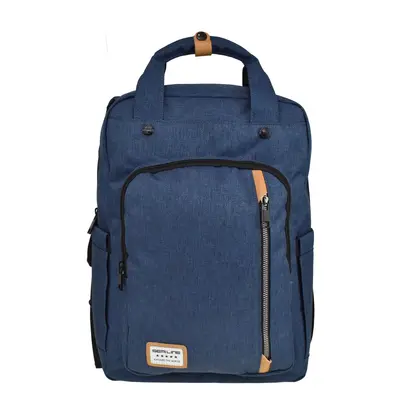 Semiline Unisex's Laptop Backpack L2005-7 Navy Blue