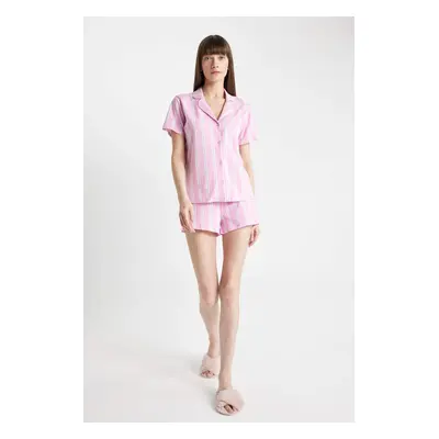 DEFACTO Fall in Love Striped Piece Pajama Set