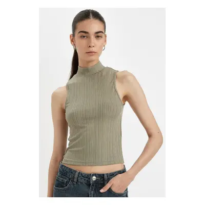 DEFACTO Slim Fit Slim Fit Half Turtleneck Ribbed Camisole Smart Undershirt