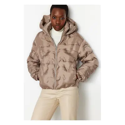 Trendyol Mink Hooded Water Repellent Puffer Jacket