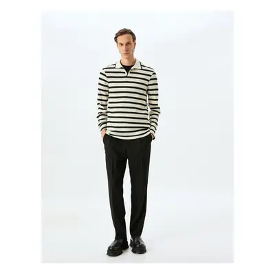 Koton Polo Neck Sweater Textured Cotton Blend