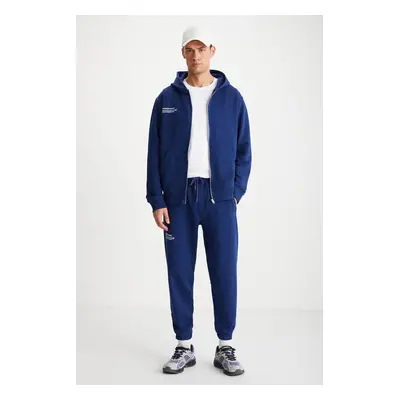 GRIMELANGE MAXWELL Men's Thread Navy Blue Sweatshir