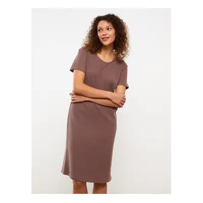 LC Waikiki Crew Neck Plain Short Sleeve Women's Nightgown