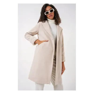 Bigdart Fish Back Cashew Coat - M. Cream