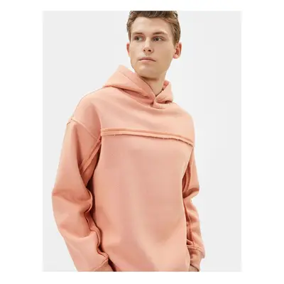 Koton Oversize Hooded Sweatshirt with Stitching Detail Long Sleeve