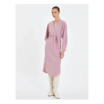 Koton Midi Double Breasted Dress Long Sleeve Tie Detail