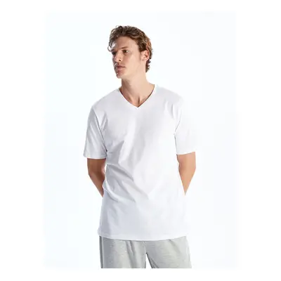 LC Waikiki Lcwk V Neck Short Sleeve Combed Cotton Men's T-Shirt