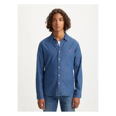 Levi&#39;s Tmavě modrá pánská džínová košile Levi's® LS Battery HM Shirt Sl - Pánské