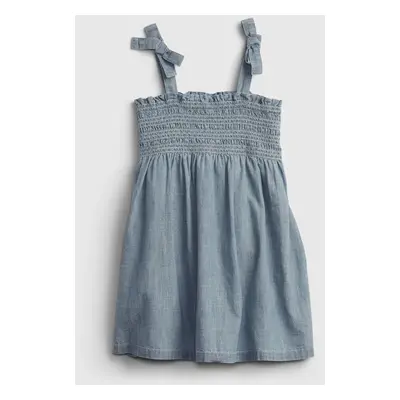 GAP Dětské šaty tie smocked dress - Holky