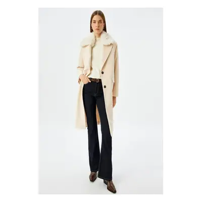 Koton Beige Women's Coat